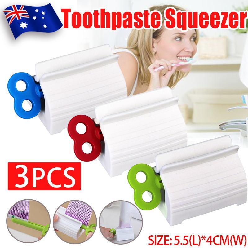 V528-TOOTHPASTESQUEEZER-829834-202509251611-00 3X Toothpaste Squeezer Bathroom Tube Easy Stand Dispenser Rolling Holder Seat - Image 1