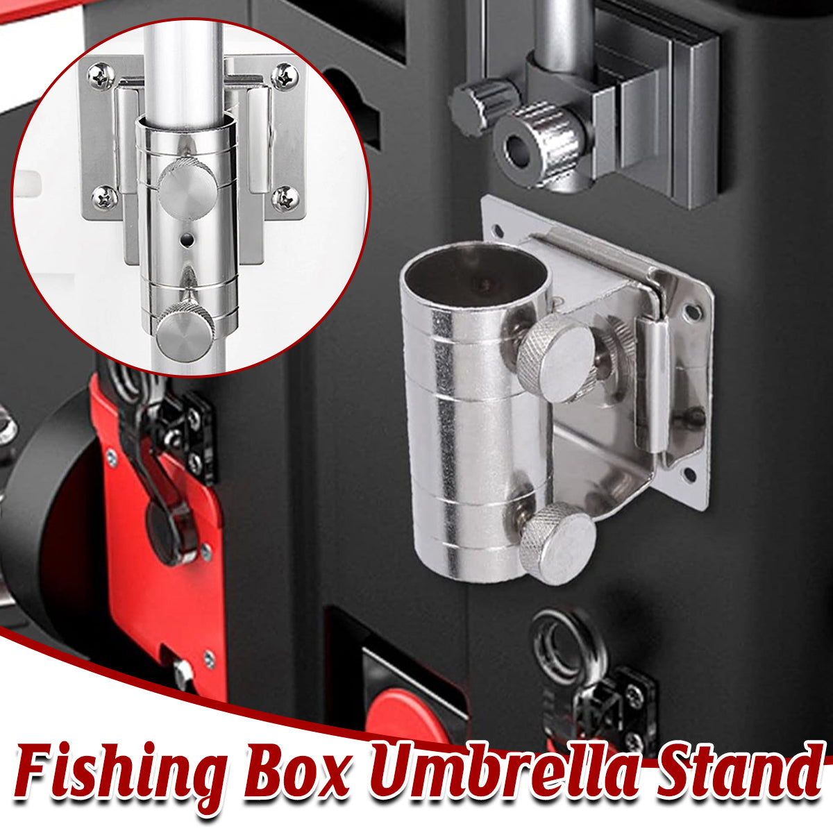 V528-UMBRELLA-STAND-597240-202509250930-00 High Strength Adjustable Stainless Steel Umbrella Holder Bracket Stand Base - Image 1