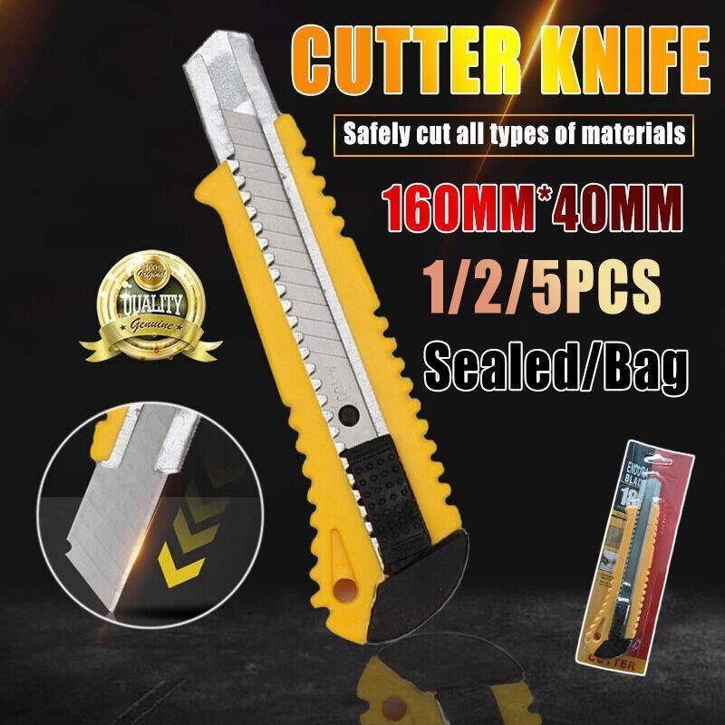 V528-UNCOATEDCUTTER-1PCS-530909-202509291945-00 Heavy Duty Box Cutter Pack Snap Off Retractable Blade Long Last Hand Craft Tool - Sealed 1PC - Image 1