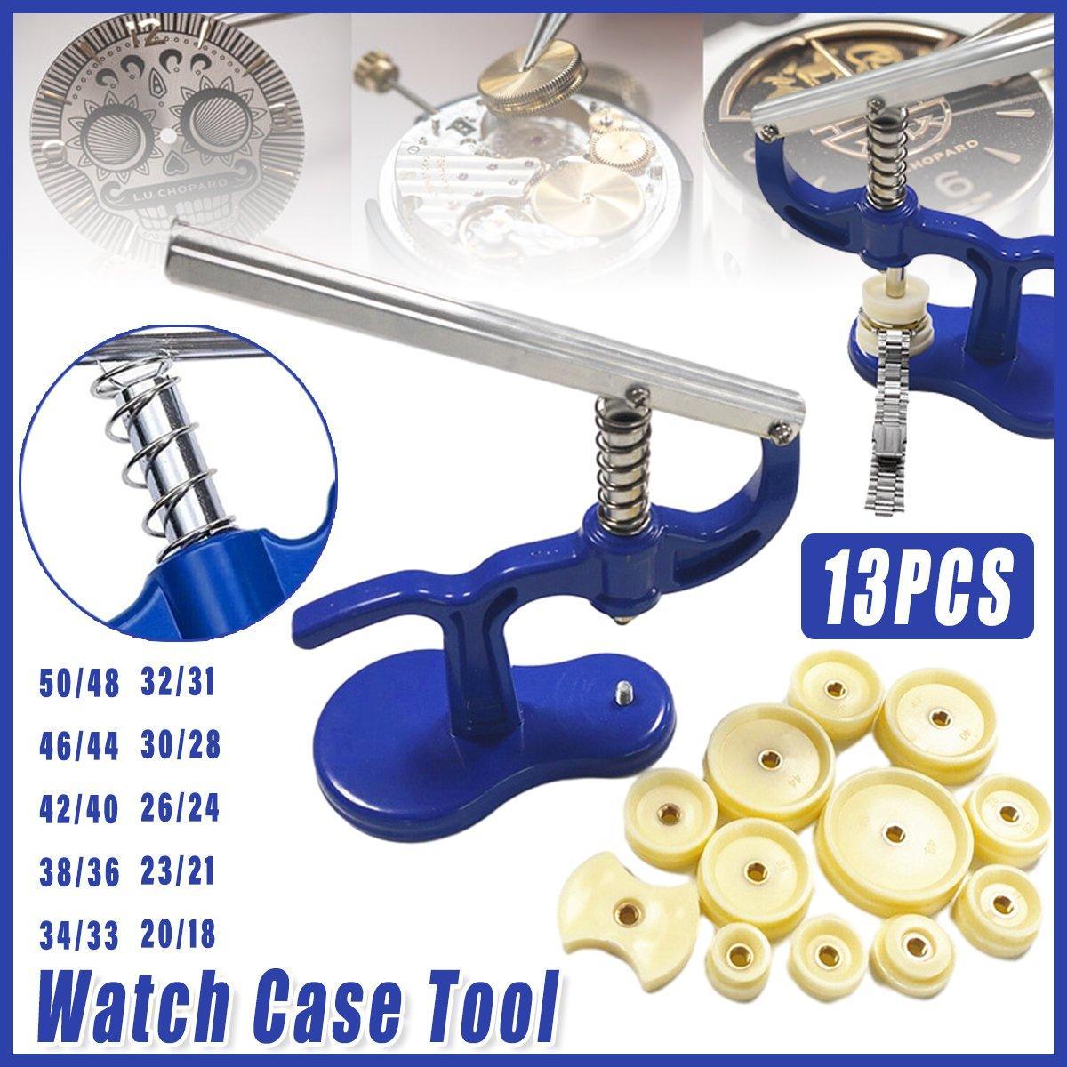 V528-WATCH-CAPPING-MACHINE-808543-202509251040-00 Watch Case Press 12 Dies Back Cover Closer Watchmaker Repair Tool Kit Set - Image 1