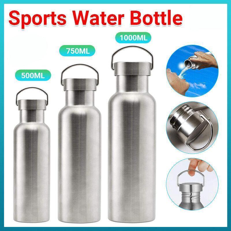 V528-WATERBOTTLE-500ML-900358-202510010954-00 500/750/1000Ml Stainless Steel Water Bottle Motivational Sports Drink Cup Flask - 500ML - Image 1