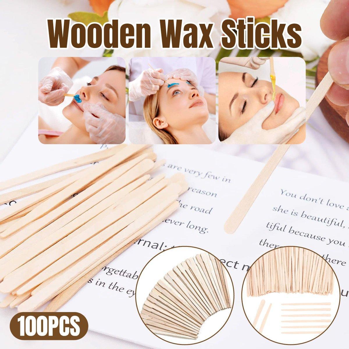 V528-WAX-SCRAPER-STICK-THIN-356936-202509301727-00 100pcs Beauty Shaving Wands Hair Removal Eyebrow Razors for Salon and Home Use - Thin - Image 1