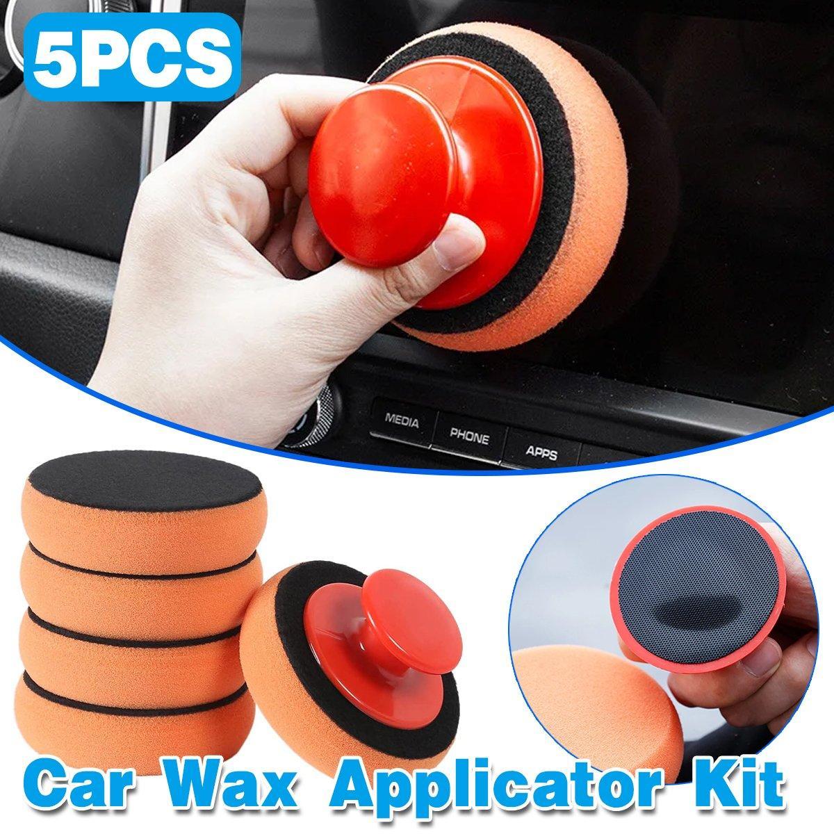 V528-WAXING-SPONGE-6PCS-565031-202509250915-00 5pcs Car Polishing Sponge with Handle Manual Buffing Pads for Auto Detailing - Image 1