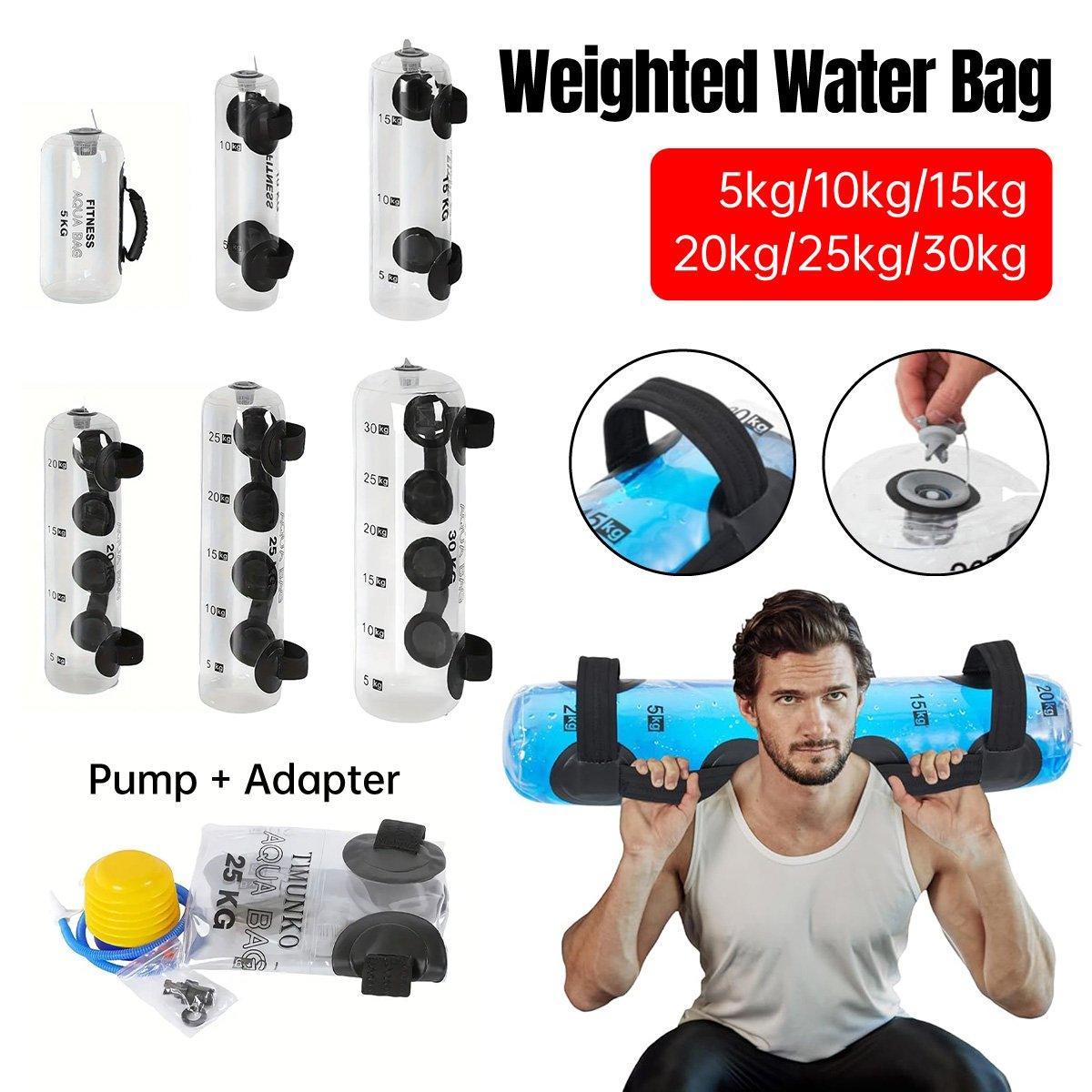 V528-WEIGHTED-WATER-BAG-30KG-853185-202509301554-00 Adjustable Inflatable Water Weight Bag for Fitness Squat Strength Training Bag - 30kg - Image 1
