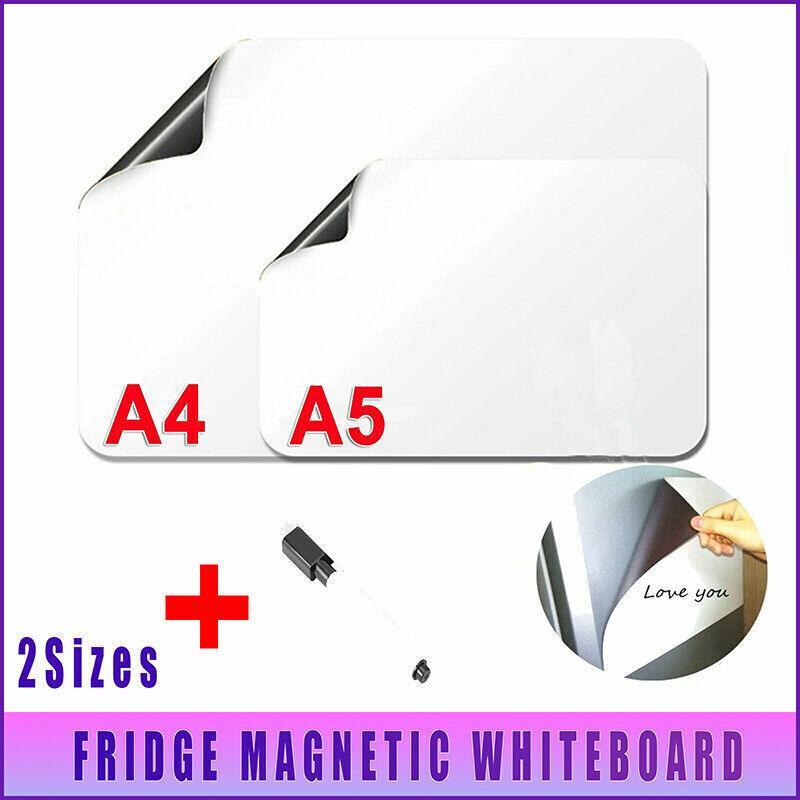 V528-WHITEBOARD-A41PCS-210236-202509190935-00 Whiteboard for Fridge A4 A5 with Marker Pen Memo and Reminder Use - A4 1PCS+1PCS Maker - Image 1