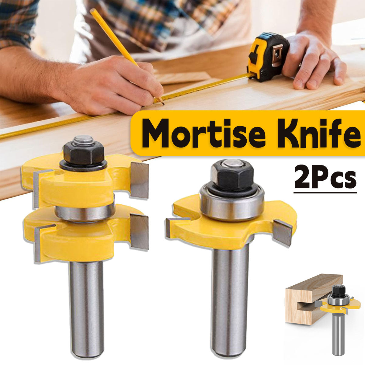 V528-WOOD-CUTTER-12B-14-845661-202509251441-00 2pcs Tenon Milling Cutter Set Three Tooth T Slot Splice Square Tooth Router Bit - Image 1