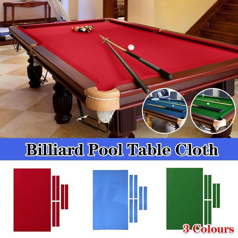 V528-ZK00264-GREEN7-373024-202510010218-00 7Pcs Worsted Billiard Snooker Pool Table Cover Cloth W/ Felt Strip Heavy Duty 7FT - Green - Image 1