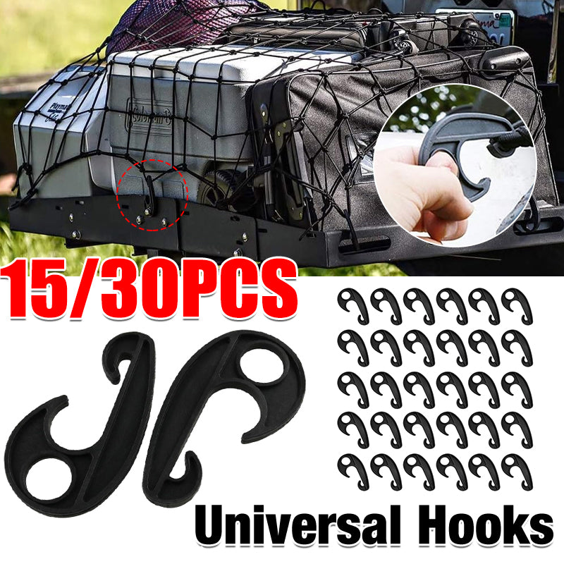 V528-ZK00460-30PCS-836800-202509301636-00 15/30pcs Heavy Duty Luggage Net Hooks Cargo Tie Down Straps Bungee Cord Clips - 30PCS - Image 1