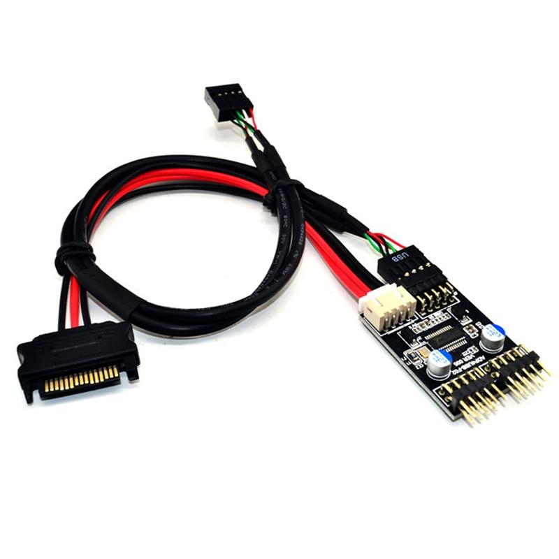 V562-01473060DBT-202508280417-00 Usb 2.0 9Pin To Dual 9Pin Header Hub Adapter - Image 1