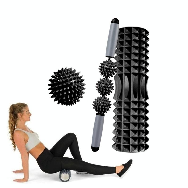 V562-0195826650DBT-202508280246-00 3-In-1 Eva Foam Roller Set 33Cm Length Black Crescent - Image 1