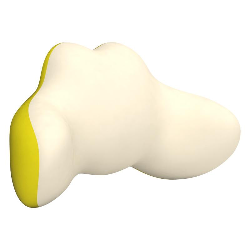 V562-1052234060DBT-202508292235-00 Multi-Function Lumbar Massager Hot Waist Massage Pillow Gray - Plug-In Model Yellow - Image 1