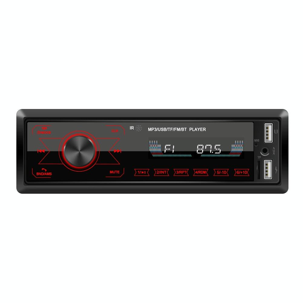 V562-1058645950DBT-202508271415-00 Touch Car Bluetooth Speakerphone With Mp3 Player Colourful Lights And Radio - Compatible With Double U Disk - A2818 - Image 1