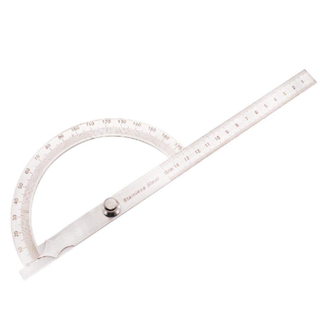 V562-11852PTE-202508271205-00 Stainless Steel Protractor with 0-150mm Arm for 0-180 Degree Angles - Image 1