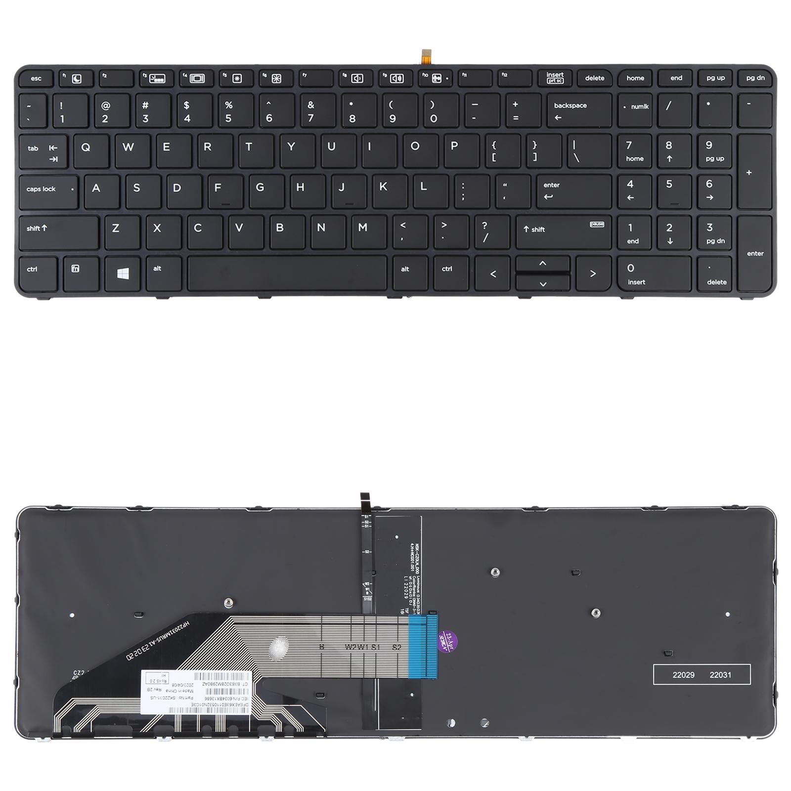 V562-1546SPS-202508271520-00 Backlit us Keyboard for Hp Probook 650 / 655 / 450 G2 / G3 - Image 1