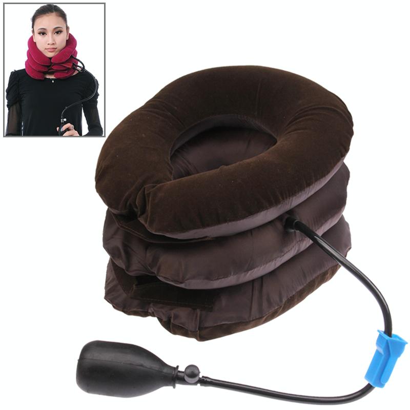 V562-1622-AC-S-202508280753-00 3-Layer Neck Massager For Cervical Vertebrae Brown - Image 1