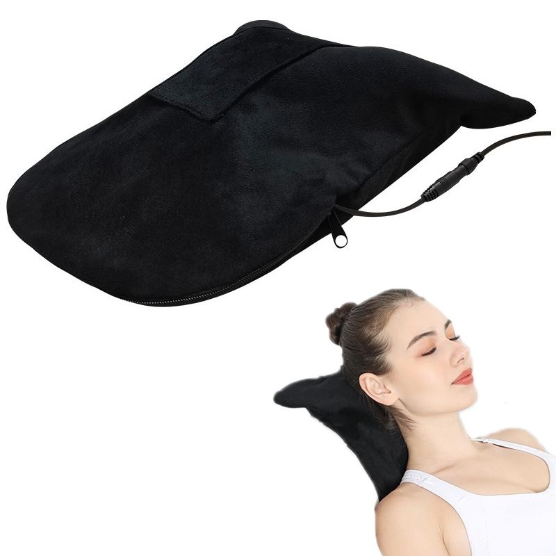V562-2022283060DBT-202508292252-00 Cervical Spondylosis Correction Pillow Blue Cow Horns - 877 Usb Electric Heating Black - Image 1