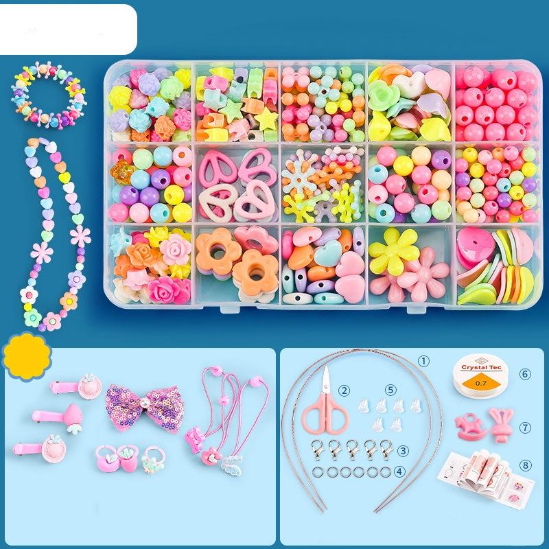 V562-2024852060DBT-202508280116-00 Diy Beaded Jewelry Set For Kids 15 Grids - Image 1