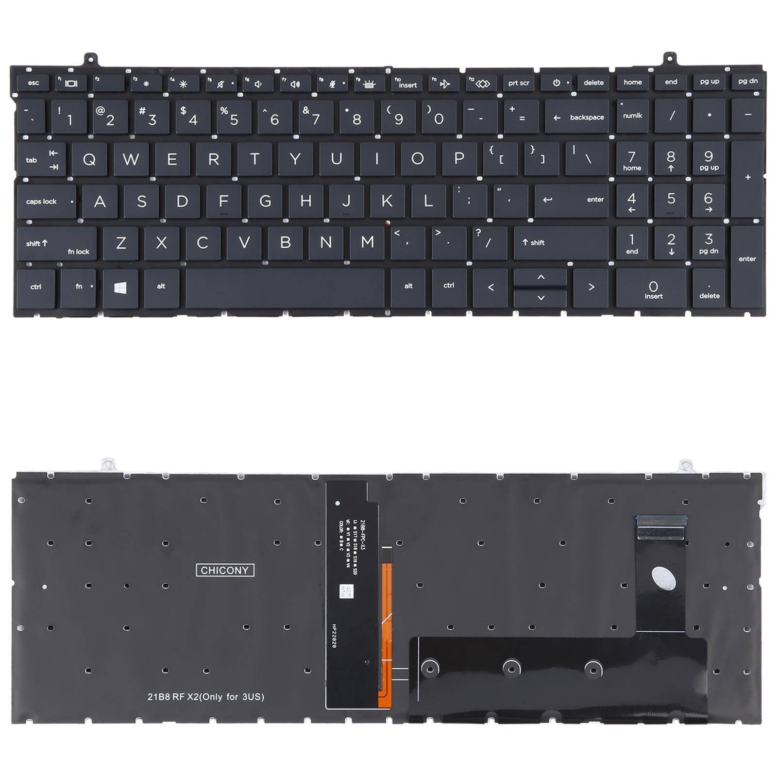 V562-2446SPS-202508272016-00 Backlit us Keyboard for Hp Probook 450 / 455 G9 Series - Image 1