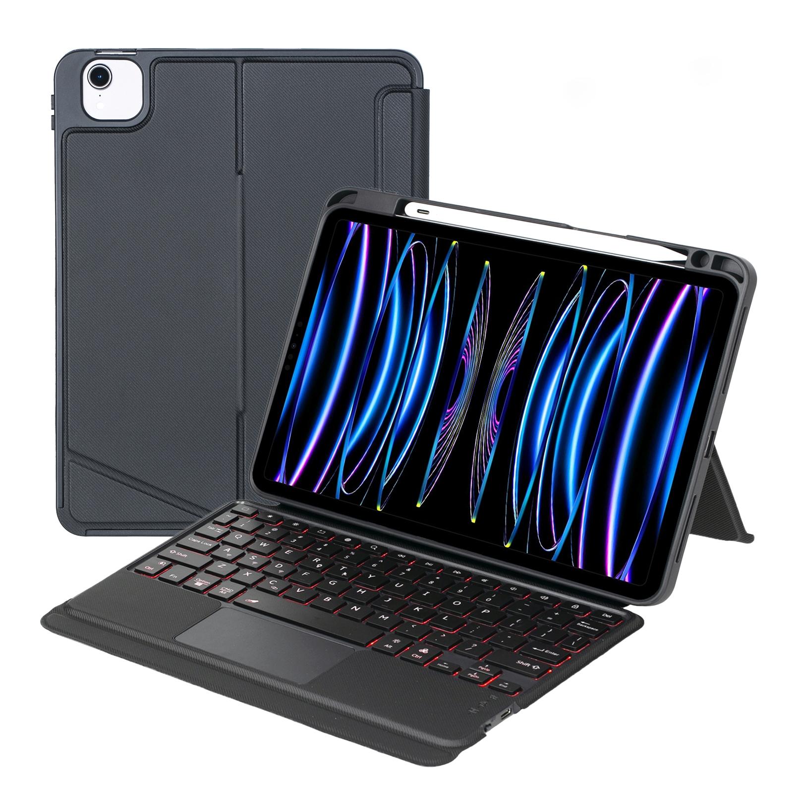 V562-2500IIXPI-202508272231-00 Bluetooth Keyboard Leather Case For Ipad Air / Pro 11 - Touch Backlight Split Type - Image 1