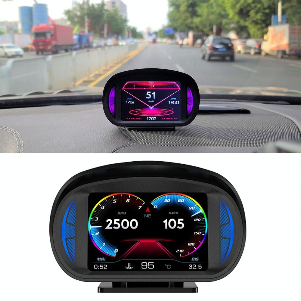 V562-2613400ADE-202508271925-00 3 Inch Obd Lcd Car Speed Slope Meter Hud Display - Image 1
