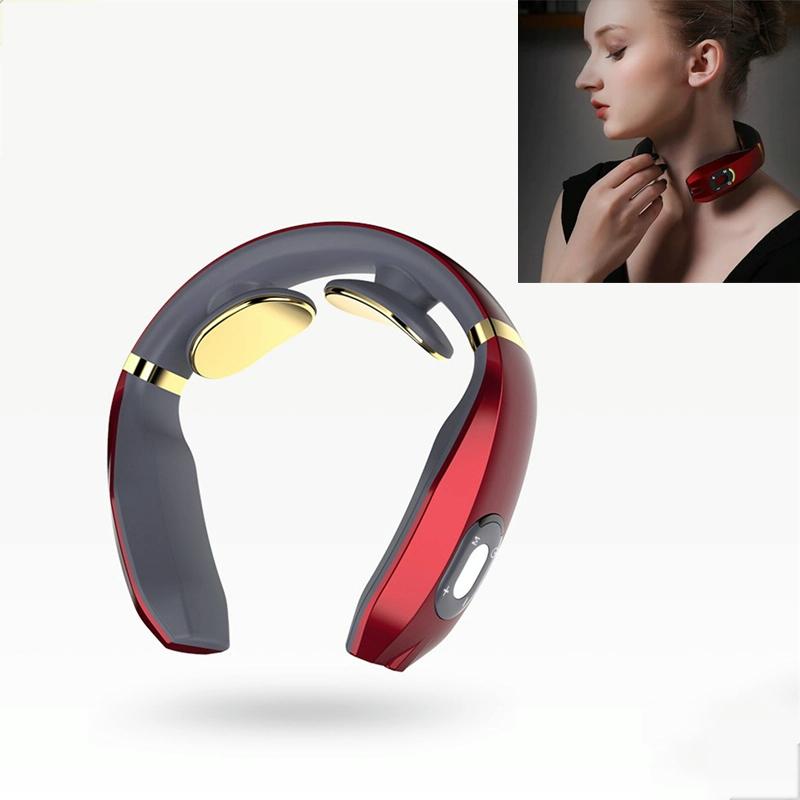 V562-3002786230DBT-202508280811-00 Intelligent Cervical Massager Electromagnetic Vibration Red - Image 1