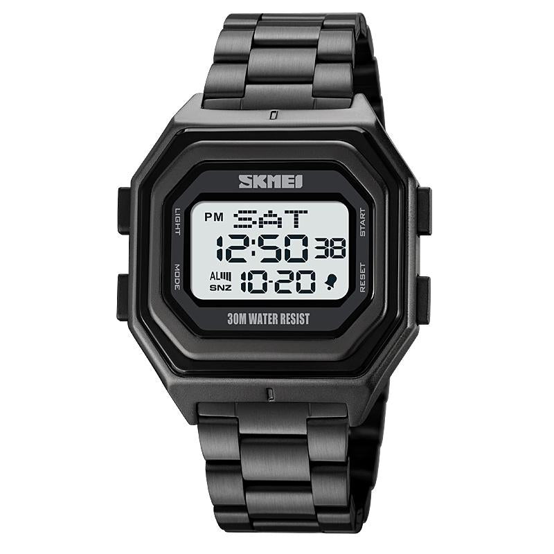 V562-3009423060DBT-202508271316-00 Multi-functional Outdoor Men Watch with Electronic Timing and Steel Band - Image 1