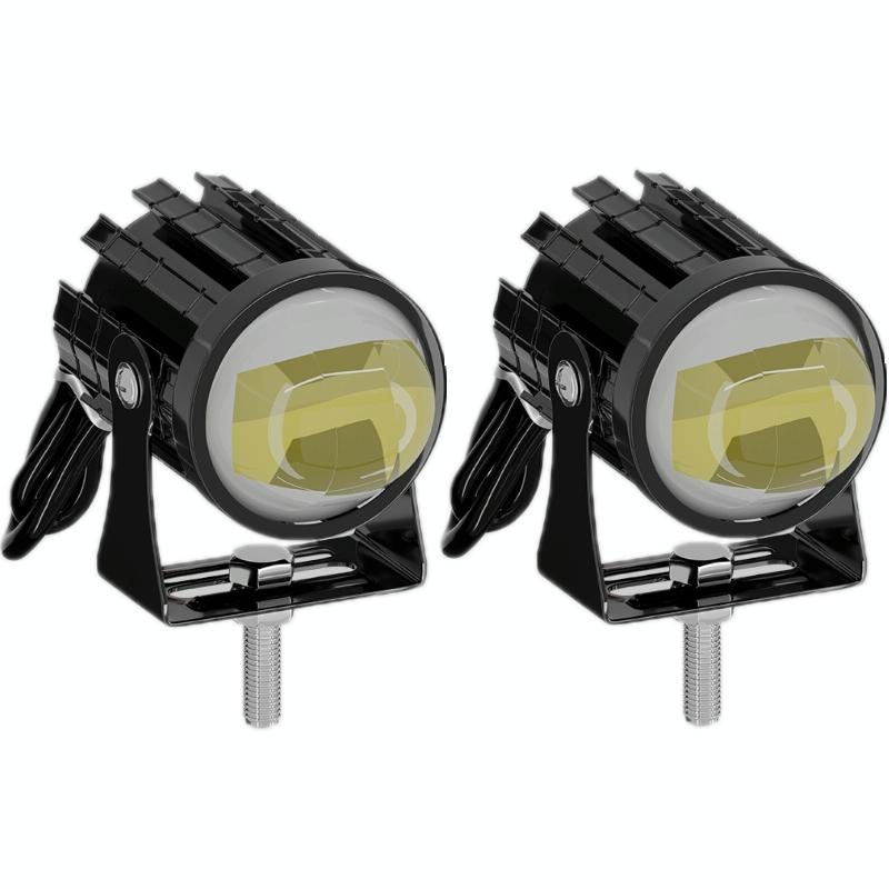 V562-3040405060DBT-202508290230-00 1Pair 12V - 85V Motorcycle Headlights Dual - Colour Automotive Led Working Headlights Colour: White + White Light With Flashing - White + White Light Without Flashing - Image 1