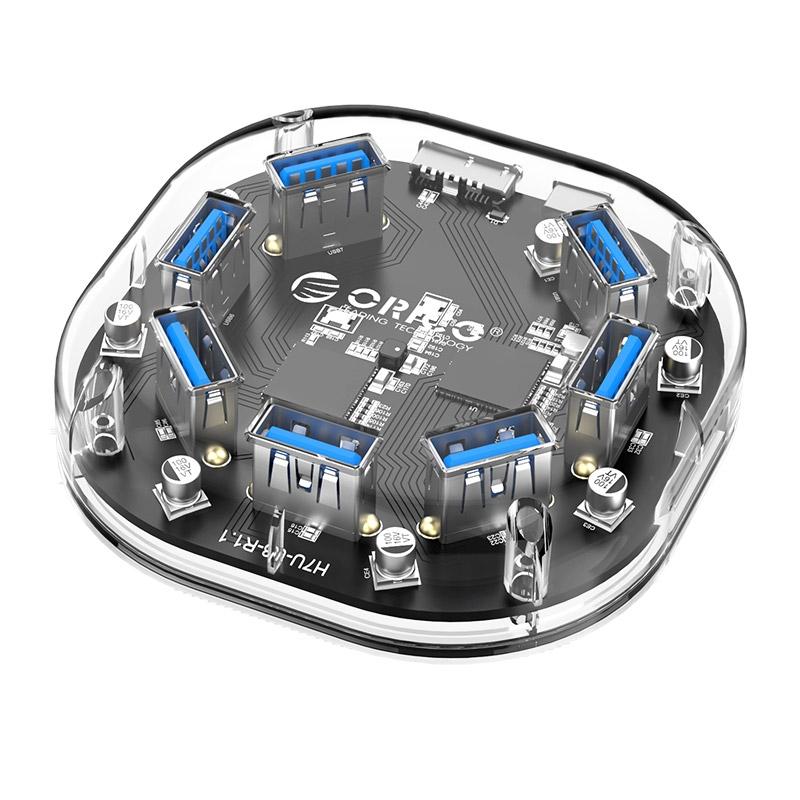 V562-3182100AYS-202508280421-00 7-Port Transparent Usb3.0 Hub - Image 1