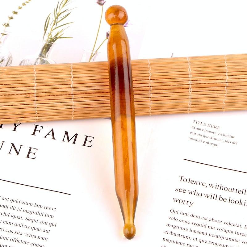 V562-4017291750DBT-202508280226-00 Facial Tendon Stick For Massage And Acupuncture Resin Scraping Sheet Amber Point Stick - Image 1