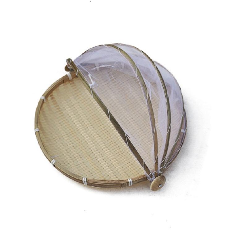 V562-406946860DBT-202508271921-00 Round Bamboo Woven Dustpan Basket - Household Storage - 42cm - Image 1