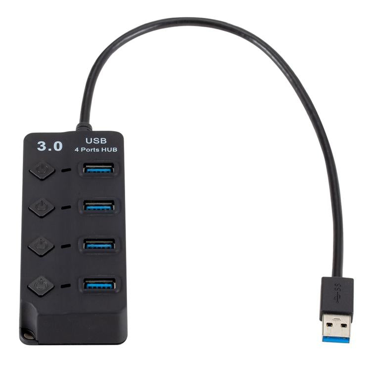 V562-4166CBM-202508272327-00 4-Port Usb 3.0 Hub With Switch For Pc / Laptop - Image 1