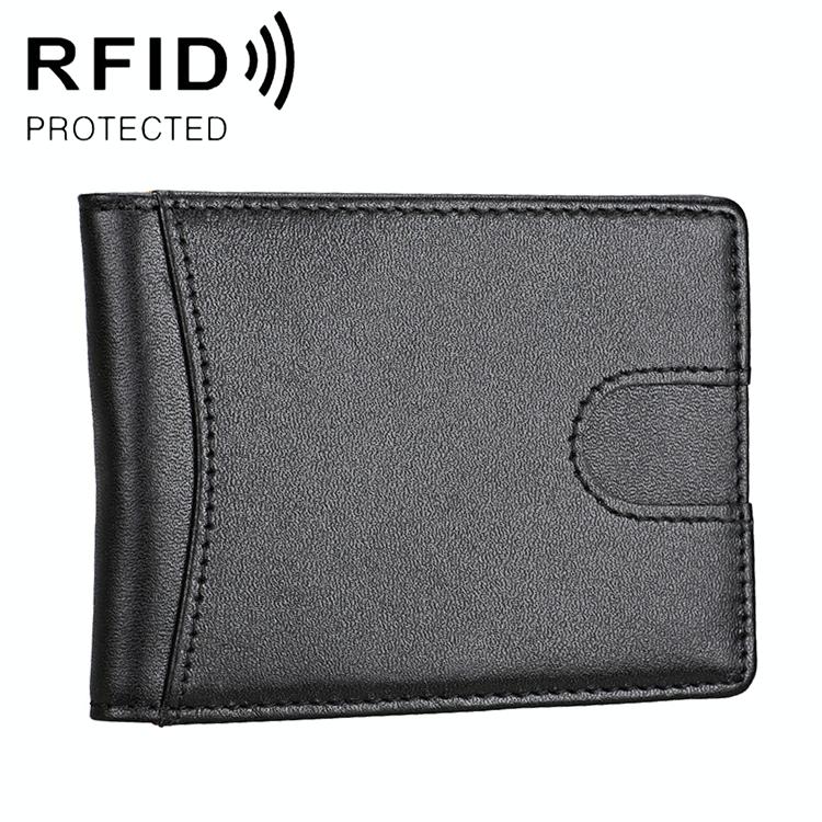 V562-4966BCC-202508271326-00 Mini Crazy Horse Leather Rfid Wallet - Antimagnetic - Image 1