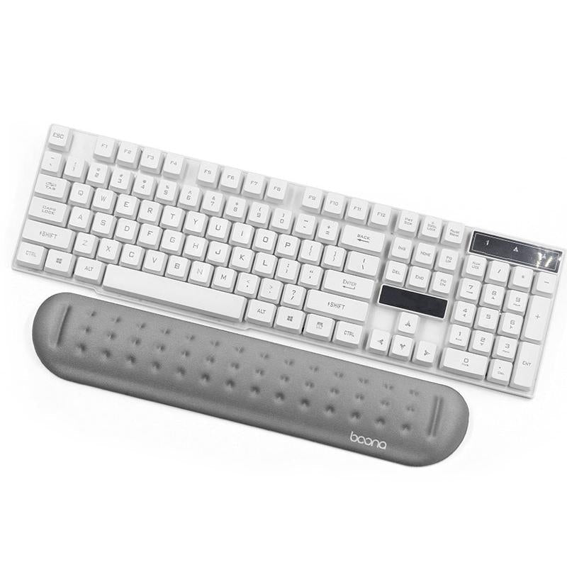 V562-6091530950DBT-202508272352-00 Silicone Memory Cotton Wrist Pad For Keyboard And Mouse Medium Size Gray - Image 1