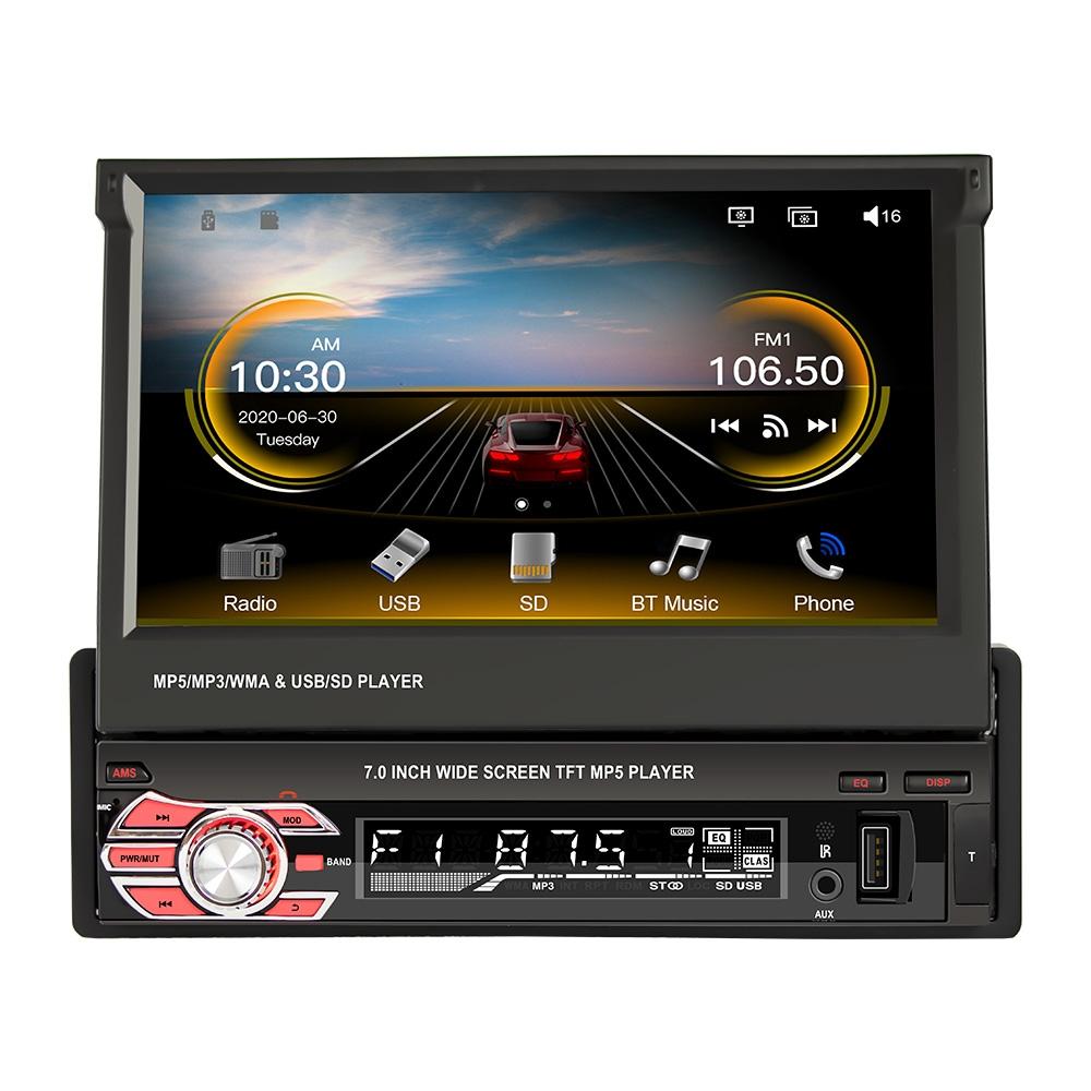 V562-7780200ADE-202508271436-00 7 Inch Carplay Mp5 Player W / Retractable Screen Fm Bluetooth Tf Card - 9601C - Image 1