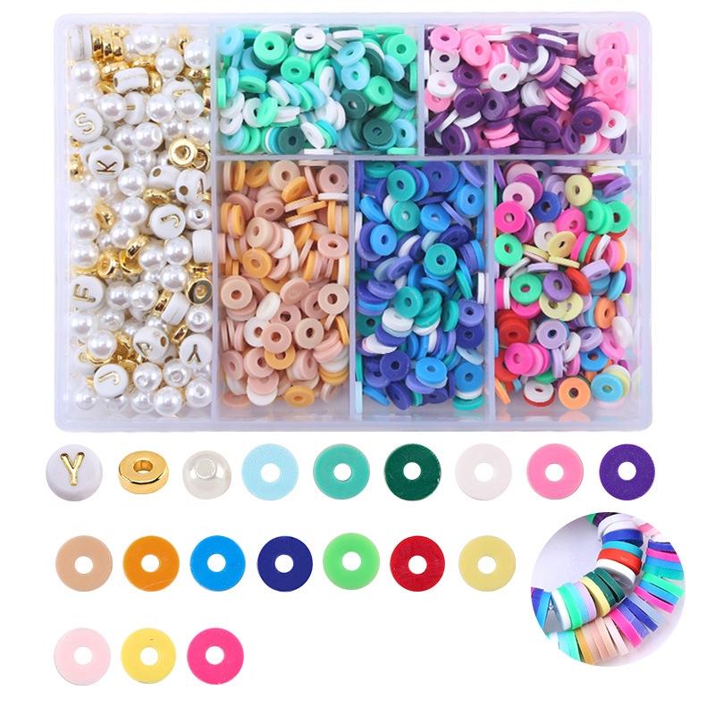V562-A1003652060DBT-202508290725-00 6 Piece Soft Pottery Beading Set For Diy Bracelets & Necklaces - Mixed - Image 1