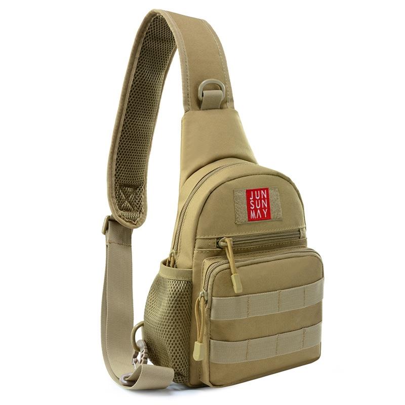 V562-A100758100AYS-202508290126-00 Waterproof Crossbody Chest Pack For Outdoor Sports Lightweight & Durable - Khaki - Image 1