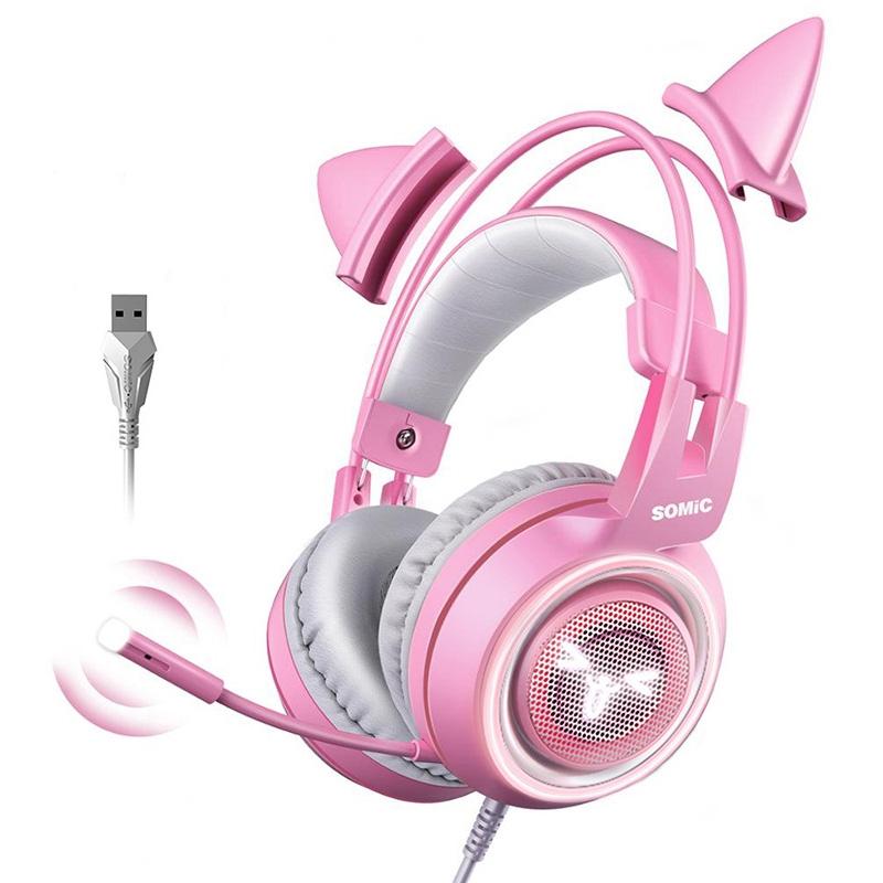 V562-A1015772060DBT-202508280720-00 7.1 Channel E-Sports Headset Pink - Image 1