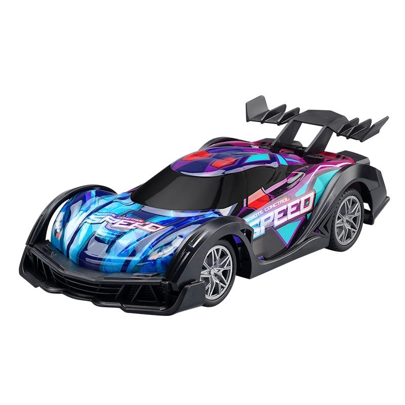 V562-A105271600ADE-202508281325-00 Remote Control Racing Car with Colourful Lights 4wd - Blue - Image 1