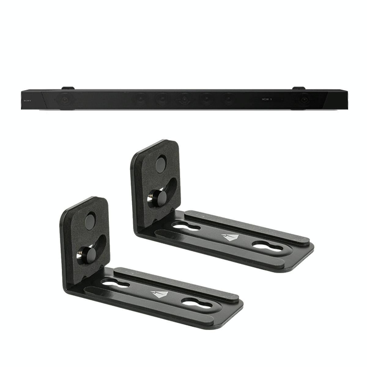 V562-A1066061060DBT-202508271610-00 Non-slip Wall Bracket for Long Strip Speakers - Black - Image 1