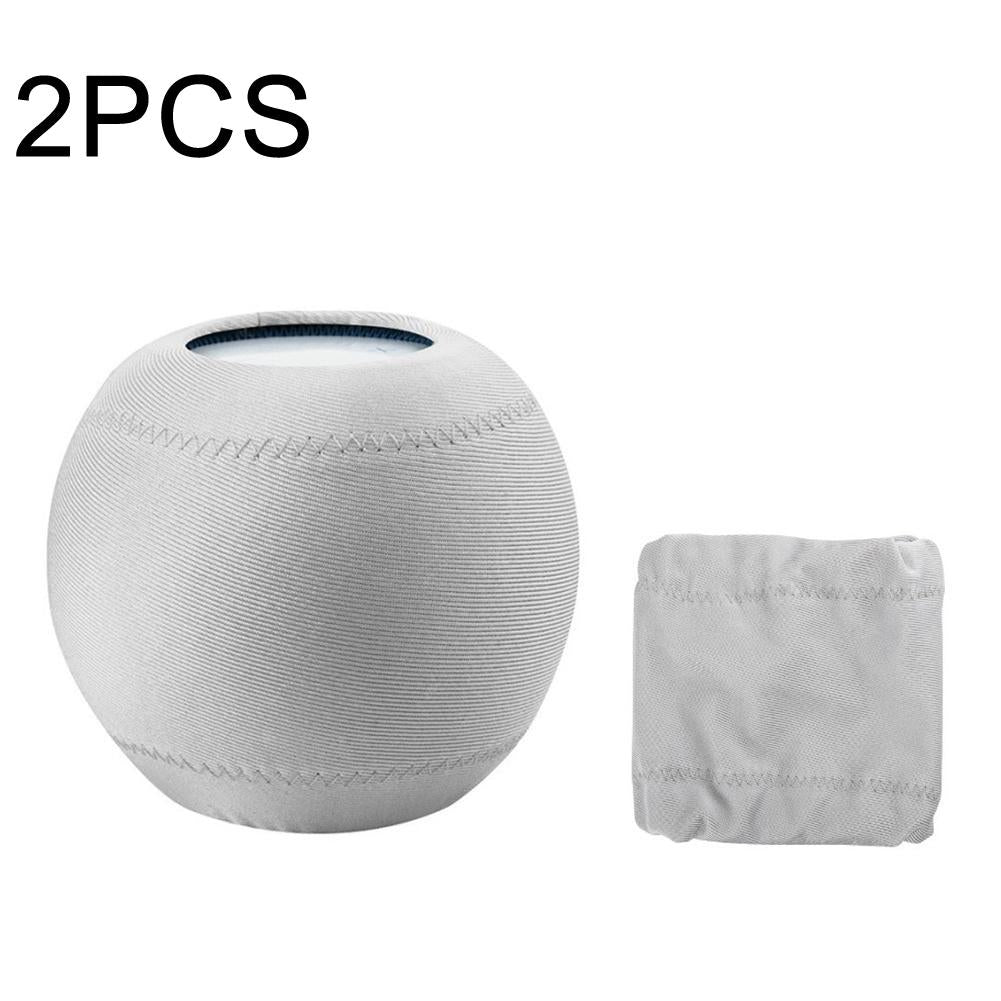 V562-A1071203060DBT-202508281930-00 Protective Cloth Cover for Homepod Mini Speaker - Set of 2 - Light Gray - Image 1