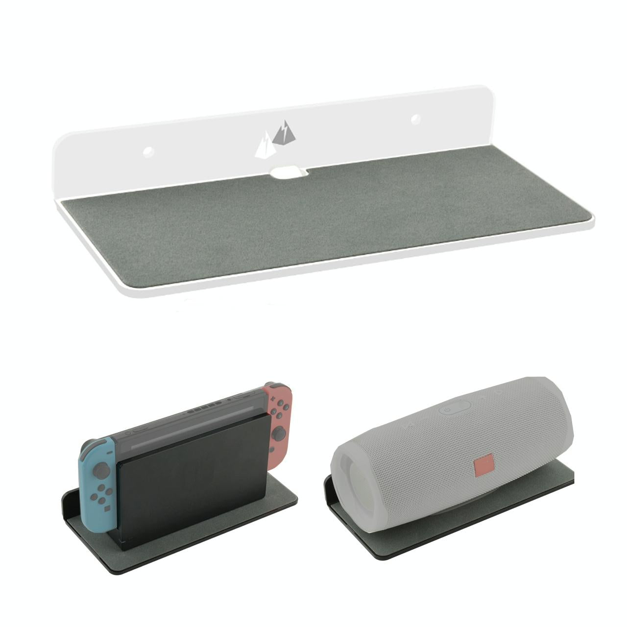 V562-A1078061060DBT-202508280641-00 Bluetooth Speaker Wall Storage Bracket - Home Living Room Organizer - White - Image 1