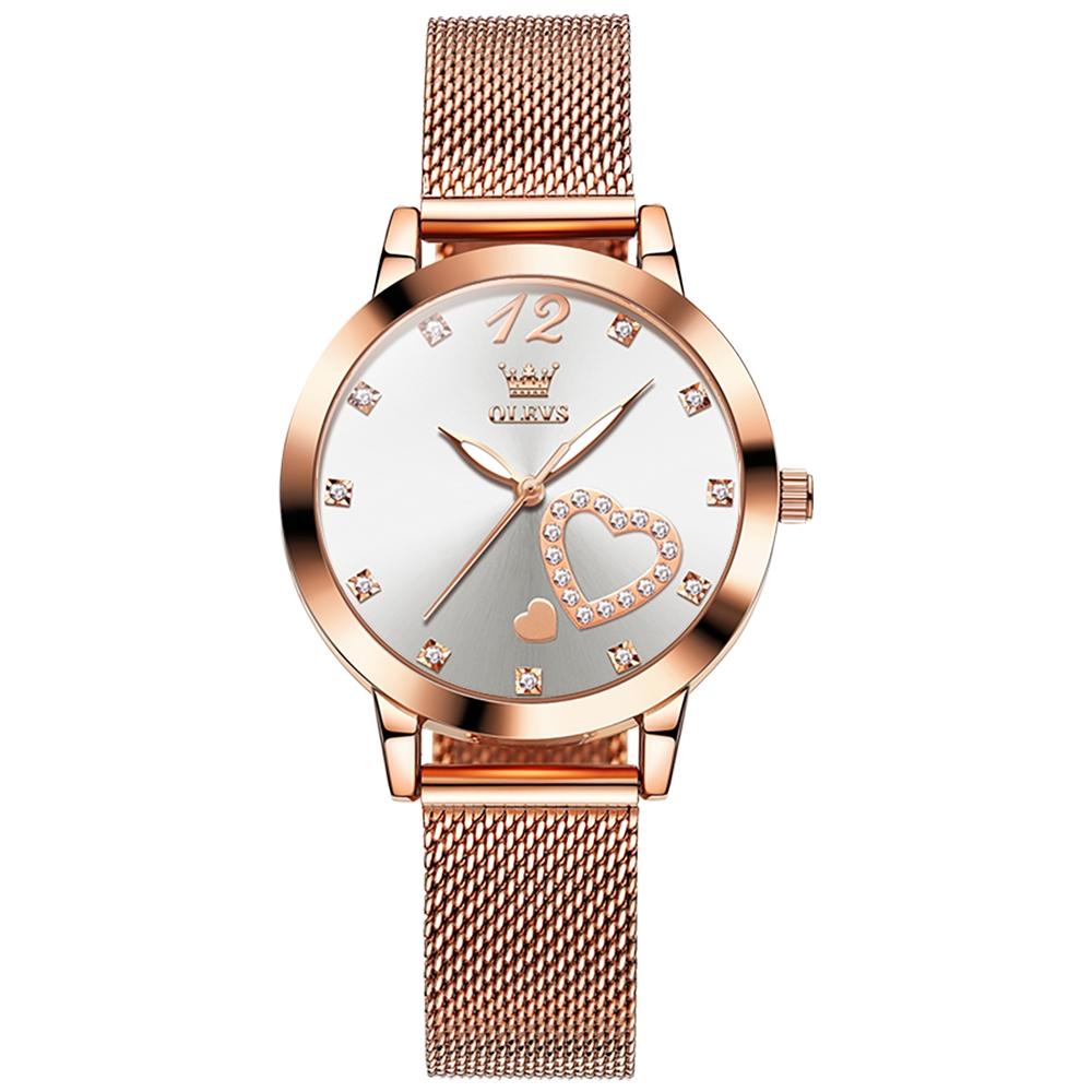 V562-A108142500ADE-202508280836-00 Waterproof Heart-shaped Women Quartz Watch - White - Image 1