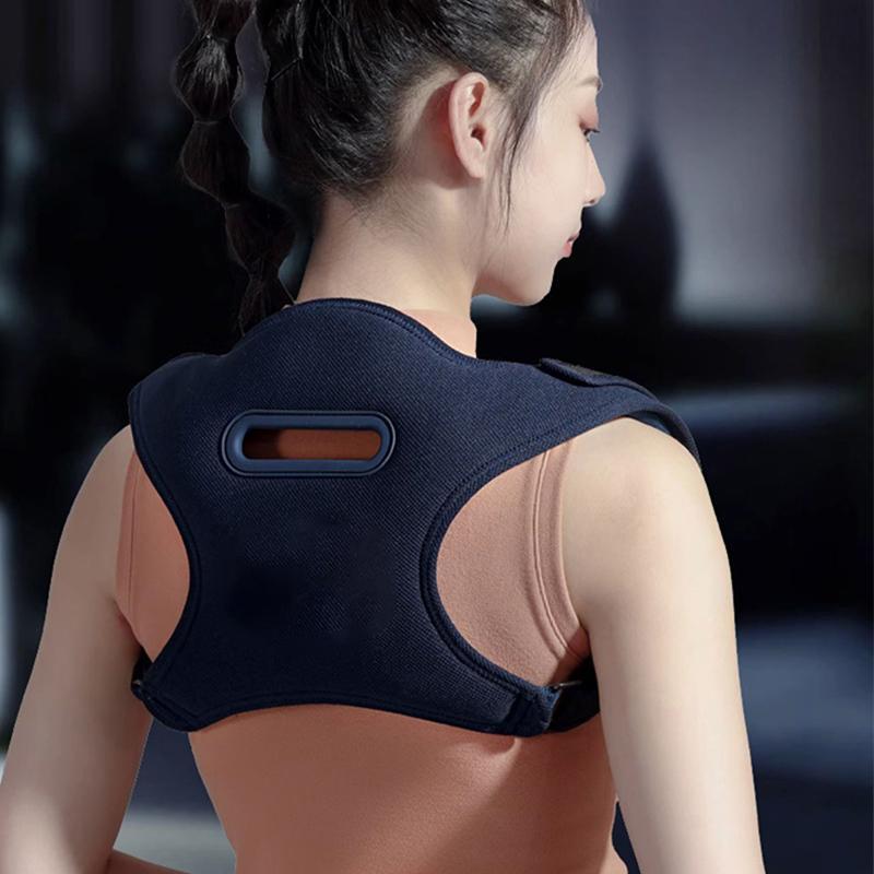 V562-A108240800ADE-202508272353-00 Electric Shoulder Neck Massage Belt Back Correction Belt Navy Blue - Image 1