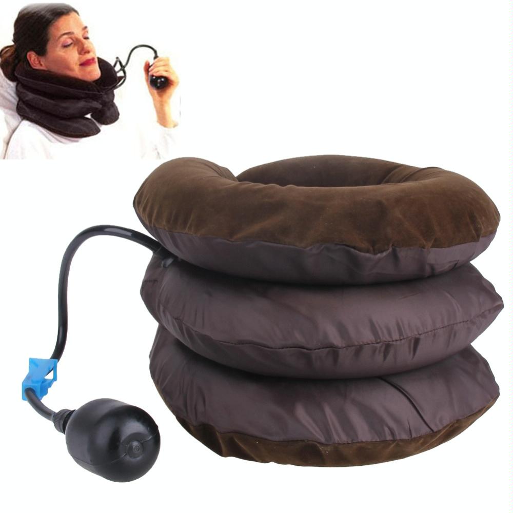 V562-A1086726910DBT-202508280526-00 Soft Inflatable Neck Traction Device For Pain Relief Coffee - Image 1
