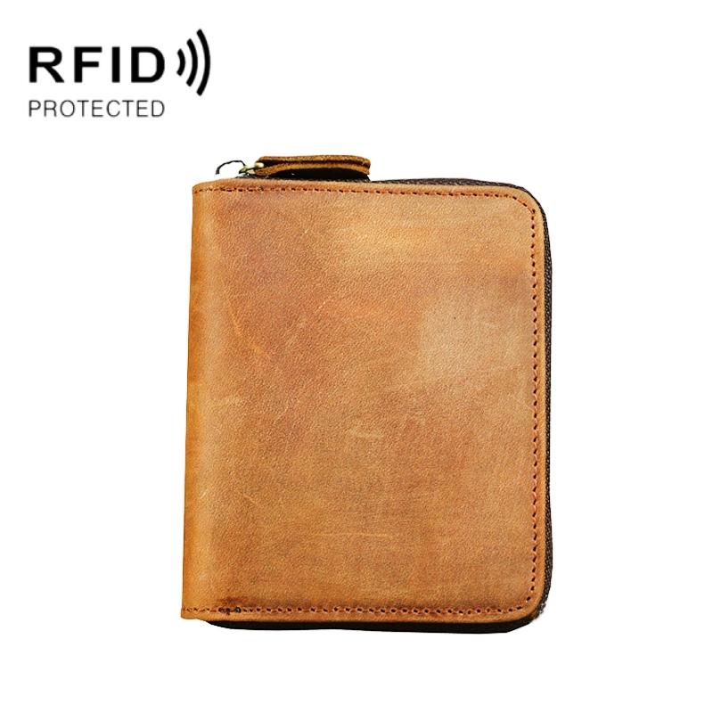 V562-A1088861060DBT-202508280831-00 Leather Rfid Zip Wallet - Blocking Compact - Vertical 2 - Image 1