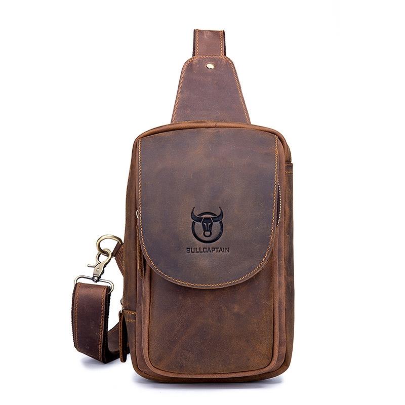 V562-A1094313850DBT-202508280231-00 Retro Leather Shoulder Bag For Men Brown - Image 1