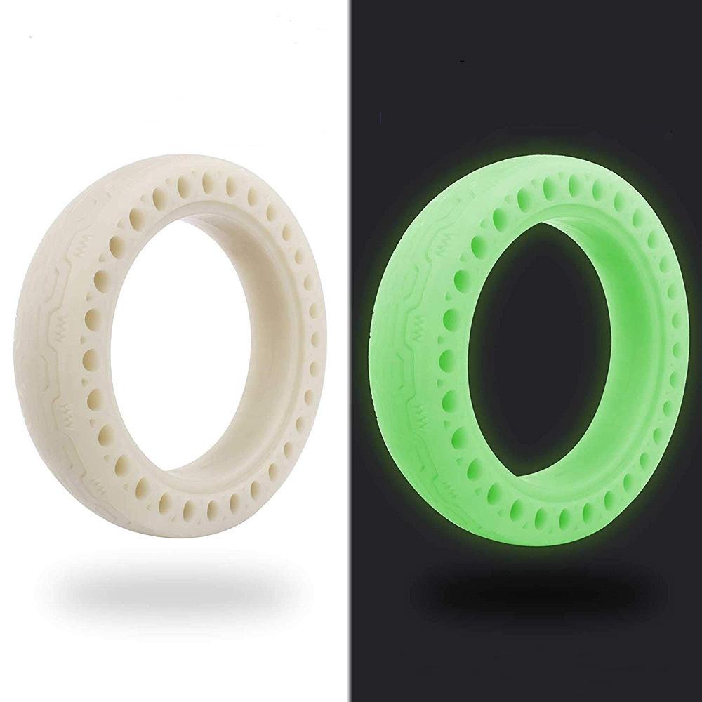 V562-A1094596240DBT-202508281115-00 8.5 Inch Shock-absorbing Honeycomb Solid Tire for Xiaomi Mijia M365 - Fluorescent Pattern - Fluorescent Green - Image 1