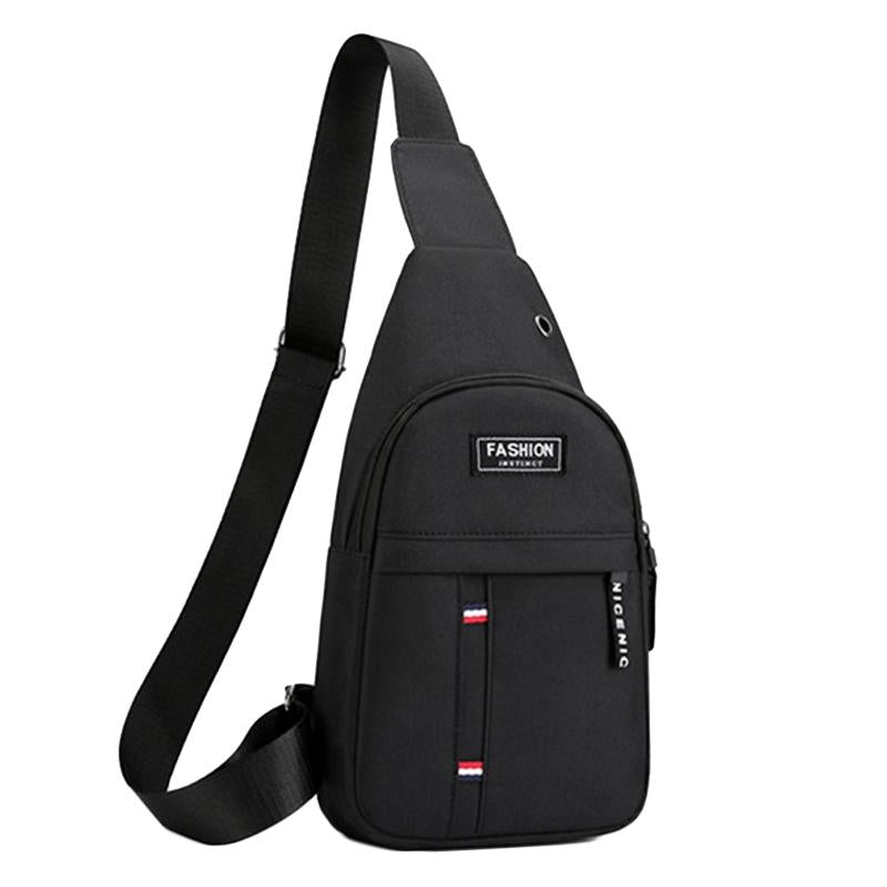 V562-A1095484060DBT-202508291205-00 Canvas Crossbody Chest Bag For Men - Black - Image 1
