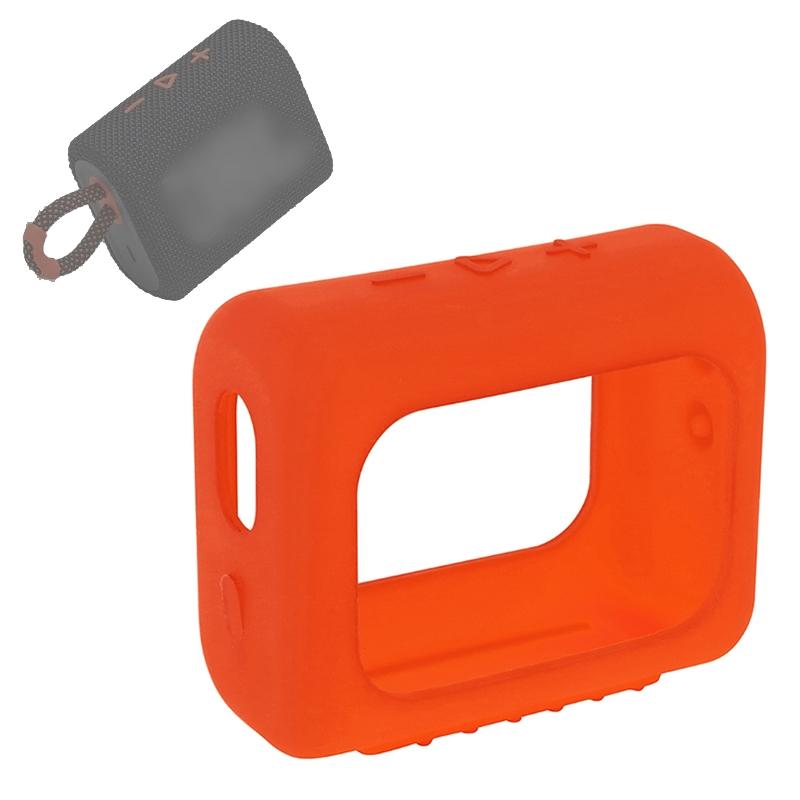 V562-A1097413850DBT-202508280420-00 Portable Silicone Cover for Jbl Go3 Speaker with Carabiner - Red - Image 1