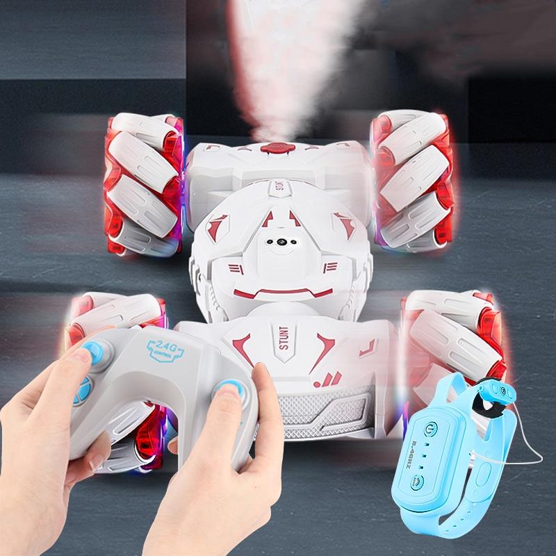 V562-A206450200AYS-202508281530-00 2.4g Dual Rc Torsion Stunt Car with Remote Control - Red - Image 1